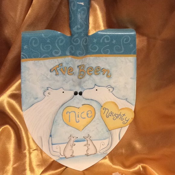 I’ve Been Naughty or Nice Shovel w/snowman & bears